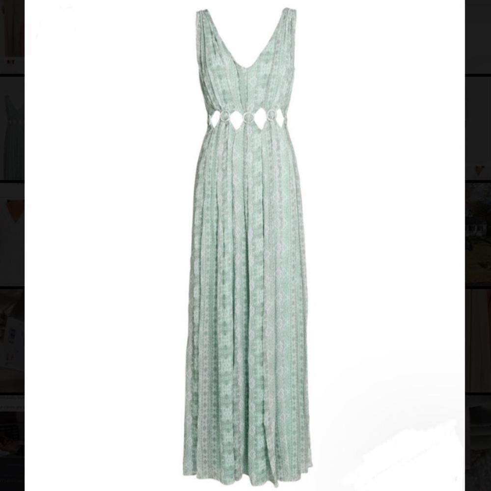 Intermix Silk Chiffon Dress with cutouts NWT